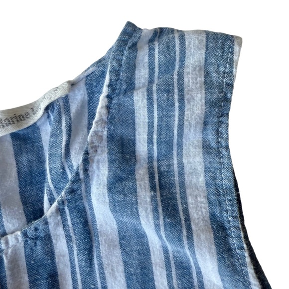 Callie Striped Linen Tank - Picture 3 of 11